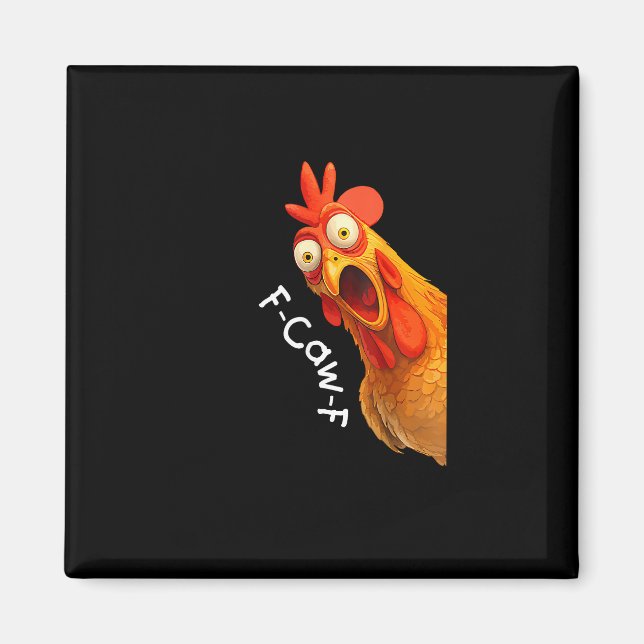 Aimant Funny F-Caw-F poulet F-Caw-F poulet Créatif Décont (Devant)