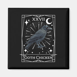 Aimant Funny Fairycore Tarot Gothique Witchcraft Poulet D