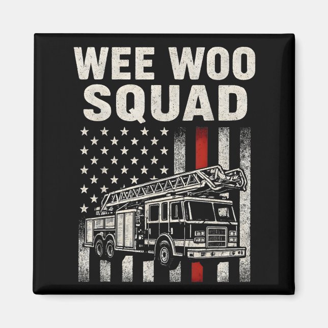 Aimant Funny Firefighter Art For Men Women Kids Fire Truc (Devant)