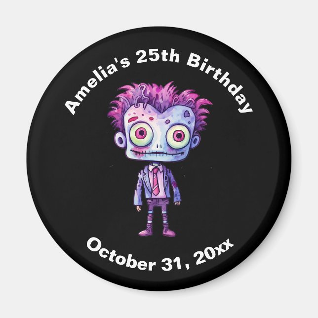 Aimant Funny Frankenstein Monster Halloween Fun Anniversa (Devant)