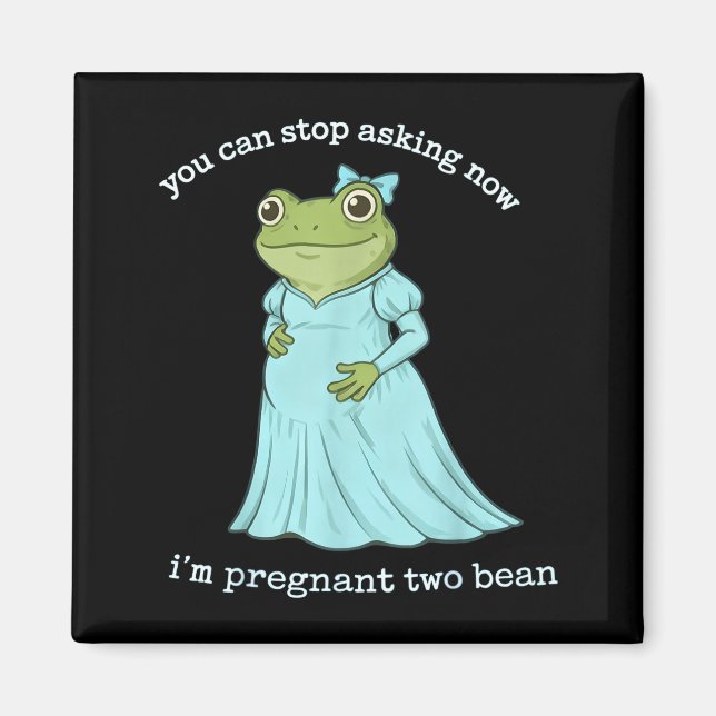 Aimant Funny Frog Pregnancy Announcement Medieval Pregnan (Devant)