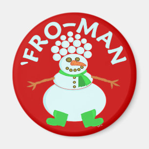 Aimant Funny 'Fromage de Noël de Snowman