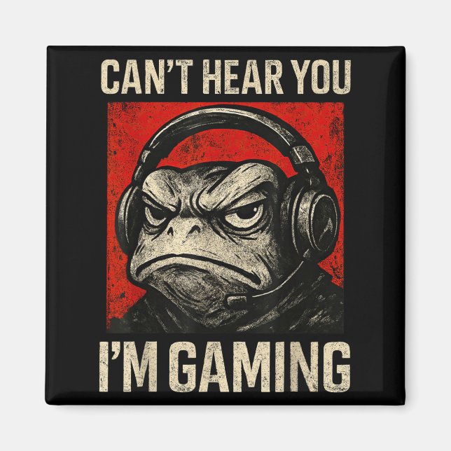 Aimant Funny Gamer Mpy Frog Art Men Women Boys Video Gami (Devant)
