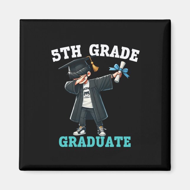Aimant Funny Garçons de 5e année Graduation Grad Dabbing  (Devant)