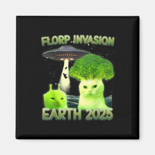 Aimant Funny Glerp Glorp Funny Alien Chat Mème Vintage T-
