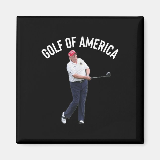 Aimant Funny Golf Of America Donald Trump Pun (Devant)