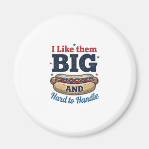 Aimant Funny Grand Hot Dog Vintage T-Shirt Design_1