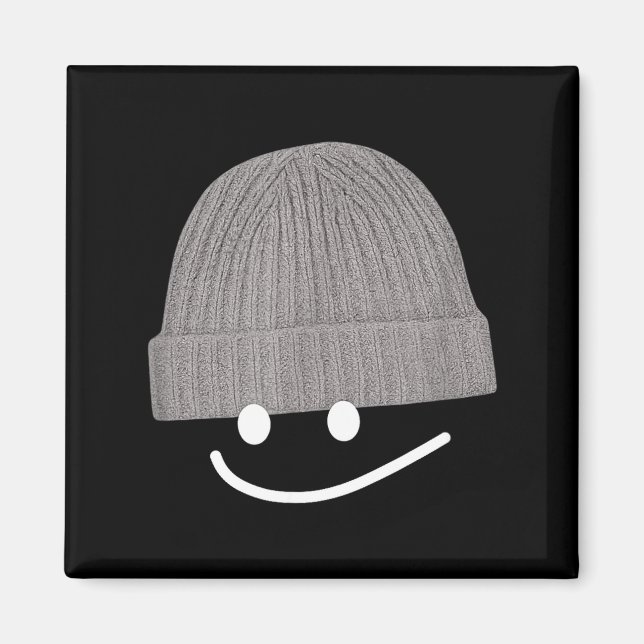 Aimant Funny Graphic Smile Face Men Women Cute Wool Hat W (Devant)