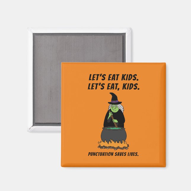 Aimant Funny Halloween sorcière Cool anglais enseignant G (Recto/Verso)