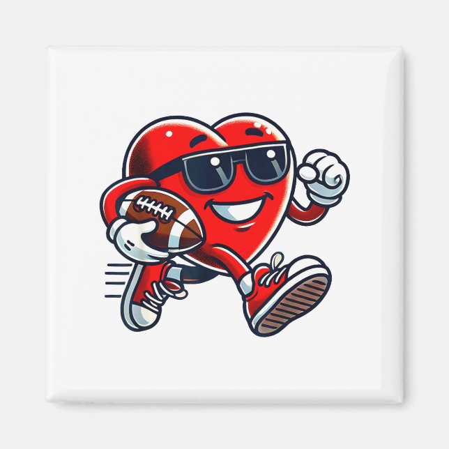 Aimant Funny Heart American Football Valentine Srts Women (Devant)