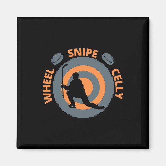 Aimant Funny Hockey Celebrations Wheel Snipe Celly Hockey (Devant)
