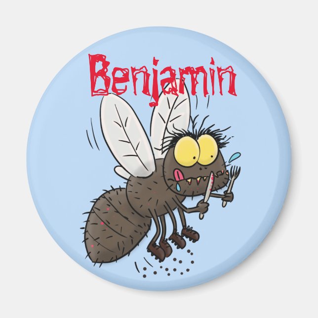 Aimant Funny horsefly insect cartoon (Devant)