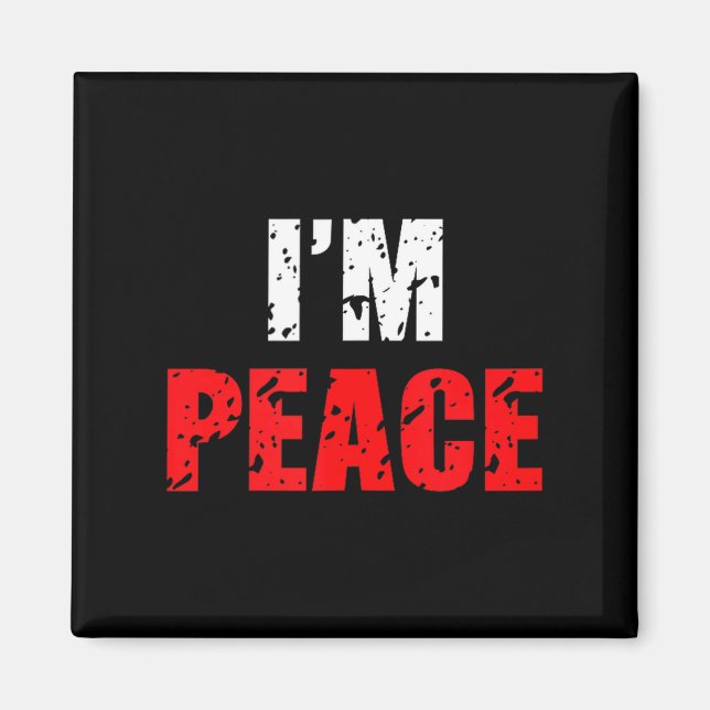 Aimant Funny I Come In Peace I’m Peace Matching Couple Lo (Devant)