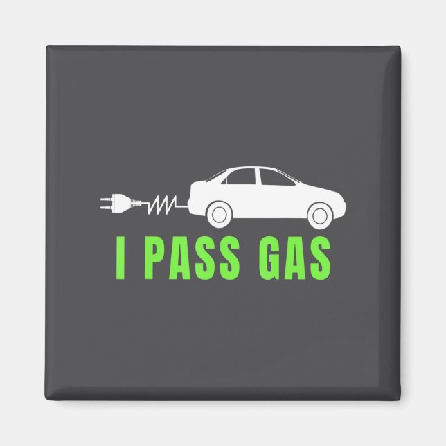 Aimant Funny I P Gas Electric Car I Love Evs Electri  (Devant)