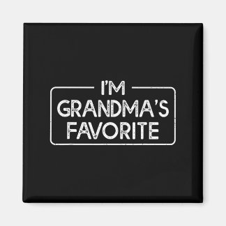 Aimant Funny I'm Grandma's Favorite Grandson Granddaughte
