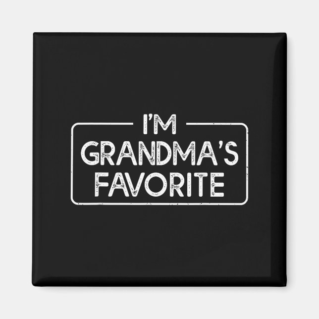 Aimant Funny I'm Grandma's Favorite Grandson Granddaughte (Devant)