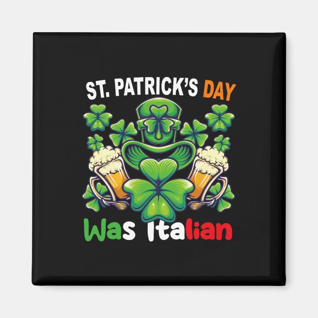 Aimant Funny Irish Italian St Patricks Day Femmes Hommes  (Devant)