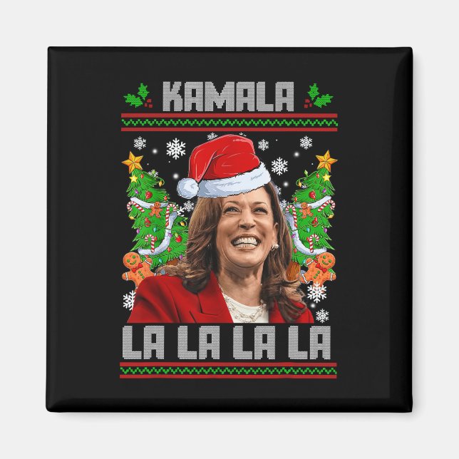 Aimant Funny Kamala Harris 2024 Christmas Comma La Men Wo (Devant)