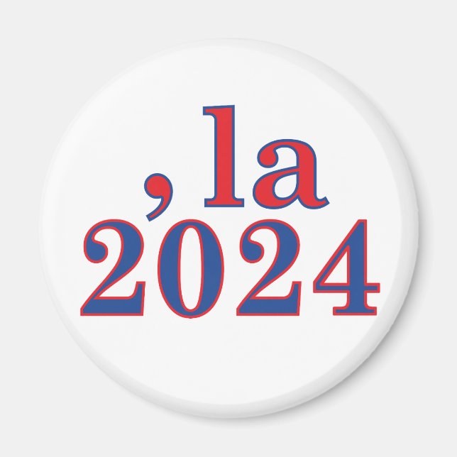 Aimant Funny Kamala Harris Comma La 2024 (Devant)