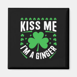 Aimant Funny Kiss Me I'm A Ginger Irish Family St Patrick