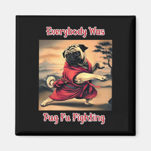Aimant Funny Kung Fu Carlin mignon Karate Carlin humorist