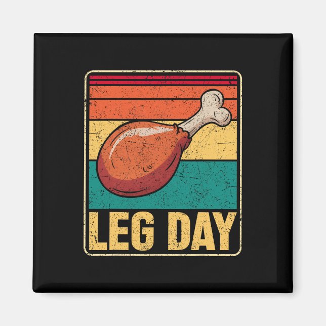 Aimant Funny Leg Day Costume Turkey Day Pilgrim Thanksgiv (Devant)