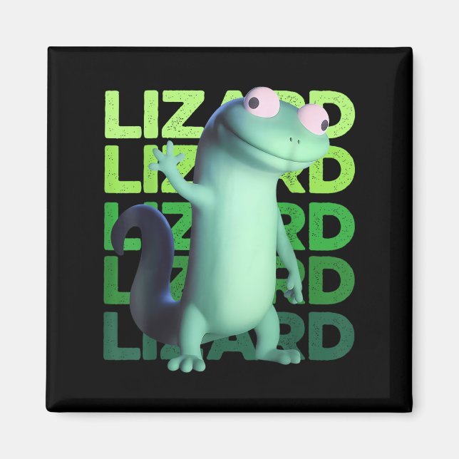 Aimant Funny Lizard mème Animal Femmes Hommes (Devant)