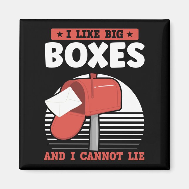 Aimant Funny Mailman Postal Worker Transporteur de courri (Devant)