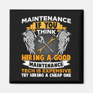 Aimant Funny Maintenance Tech Mécanique graphique Papa Te
