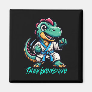 Aimant Funny Martial Arts Karate Taekwondo Dino Animal Cu