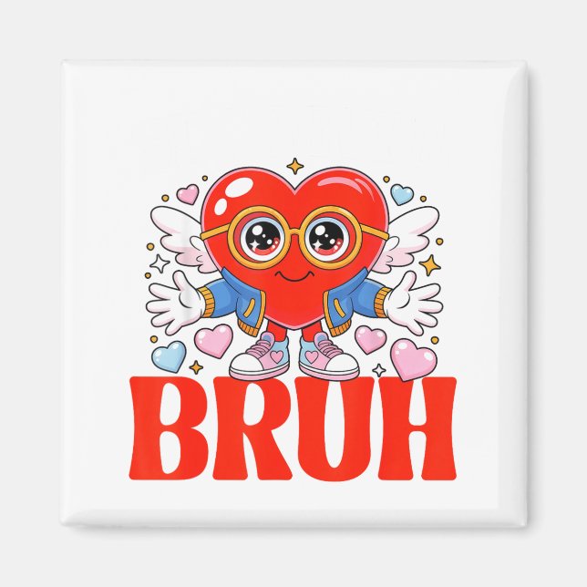 Aimant Funny Meme 67 Six Seven Bruh Valentine Heart Women (Devant)