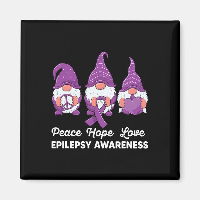 Aimant Funny mignonne Gnomes Peace Hope Love Epilepsie Aw (Devant)
