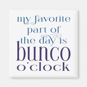 Aimant Funny Modern Typographie Bunco