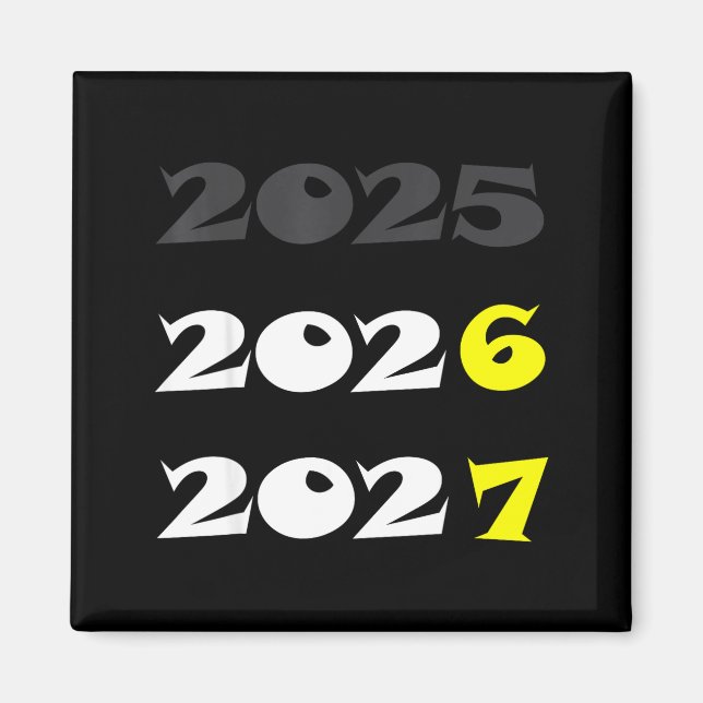 Aimant Funny New Year 2026 Six Seven 67 Meme  (Devant)