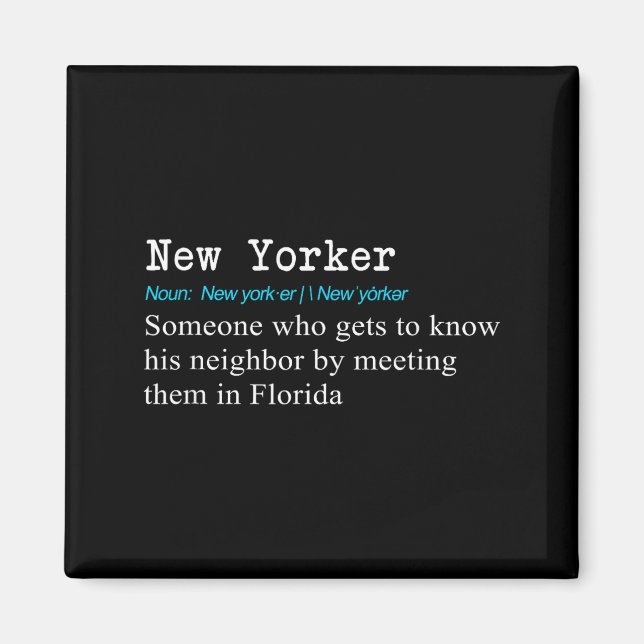 Aimant Funny New Yorker Dictionary Definition Gif  (Devant)