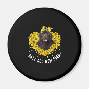 Aimant Funny Newfoundland Mom Love Sunflower Mors Day