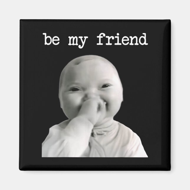 Aimant Funny Niche Baby Gen Z Meme Ai Viral Giggling Ai L (Devant)