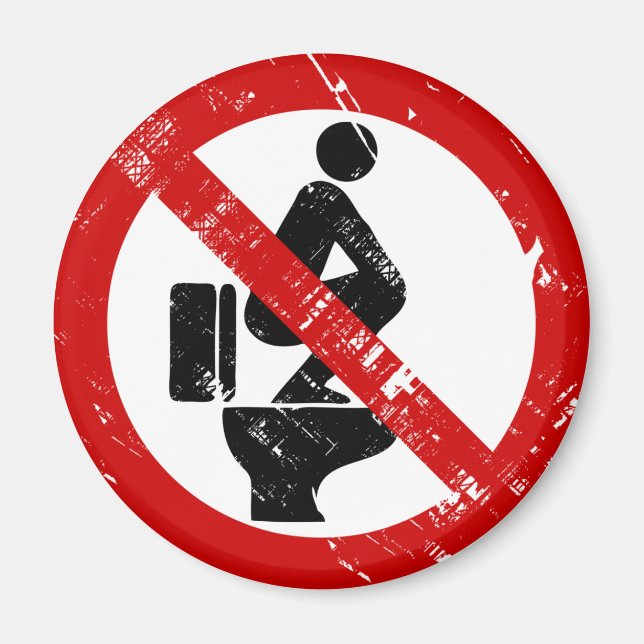 Aimant Funny NO Feet sur le siège ⚠ Vintage Thai Sign ⚠ (Devant)