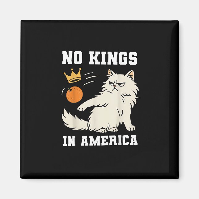 Aimant Funny No Kings in America Retro Classic Style (Devant)