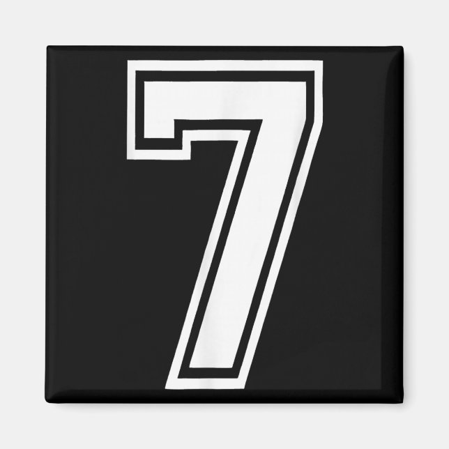 Aimant Funny Numéro 7 67 Mème Costume de groupe de jumela (Devant)