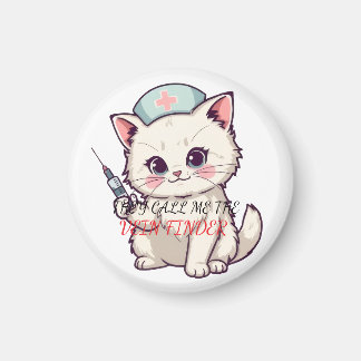 Aimant Funny Nurse Cat The Vein Finder Personalized
