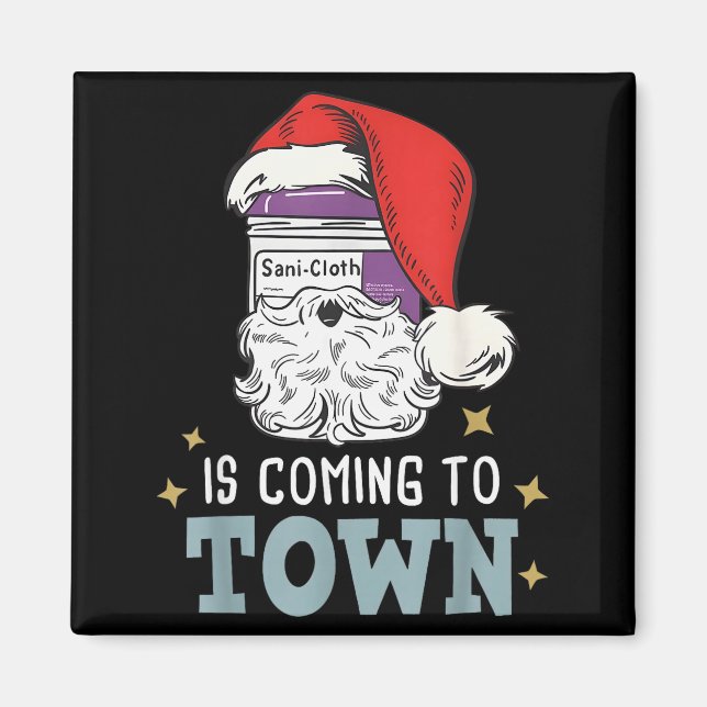 Aimant Funny Nurse Christmas Rn Tech Medical Istant Holid (Devant)