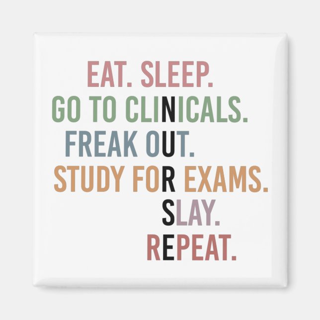 Aimant Funny Nurse School Student Future Nurse Cadfts (Devant)