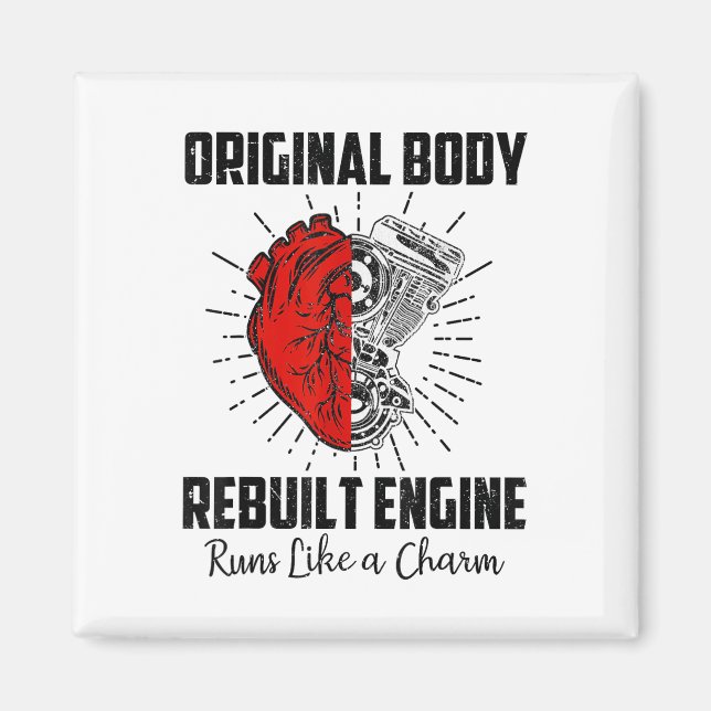 Aimant Funny Open Heart Chirurgie Récupération Survivant  (Devant)
