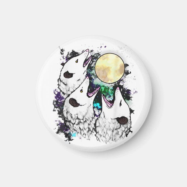 Aimant Funny Opossum Sticker | Cute Screaming Possum (Devant)