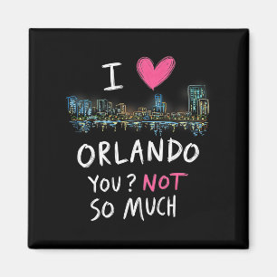 Aimant Funny Orlando Florida Night Skyline Vintage Premiu