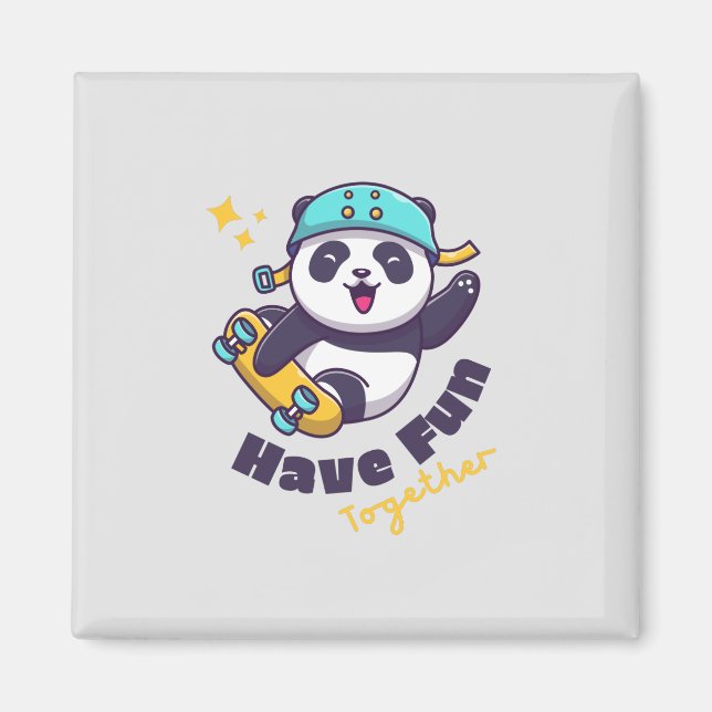 Aimant Funny Panda Cute For Animals Lover      (Devant)