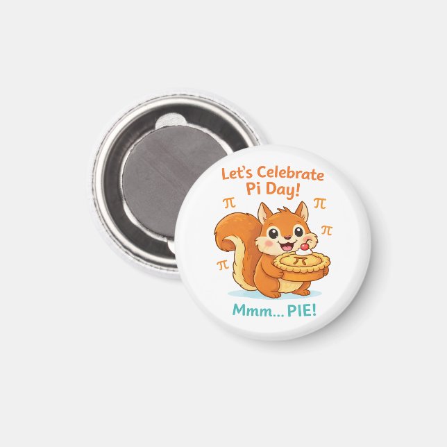 Aimant Funny Pi Day Animal with Pie – Math Lover Gift (Recto/Verso)