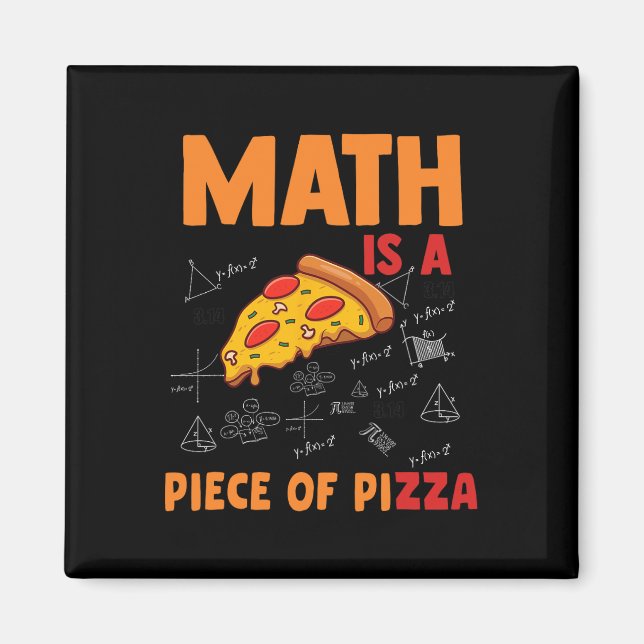 Aimant Funny Pi Day Math Est Un Morceau De Pizza Math Et  (Devant)