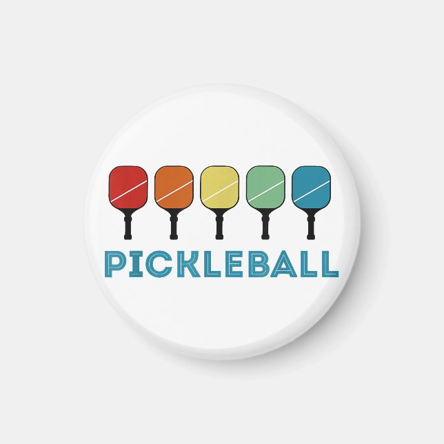 Aimant Funny Pickleball Retro Vintage (Devant)